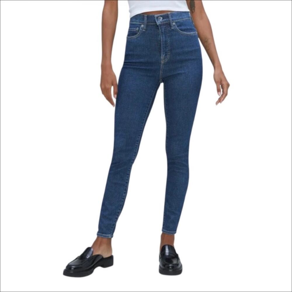 NWT Everlane The Way High Cropped Skinny Jeans in Mid Blue Size 25